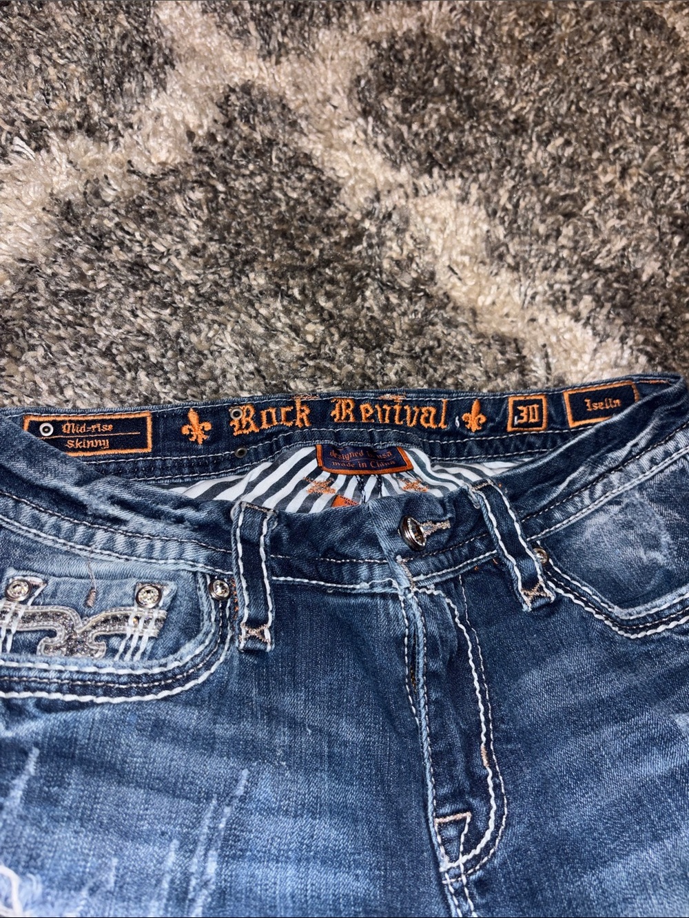 Rock Revival Rhinestone Jeans - Picture 7 of 9